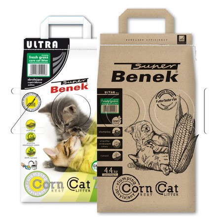 Super Benek Corn Cat Ulta с ароматом свежей травы, 7 л