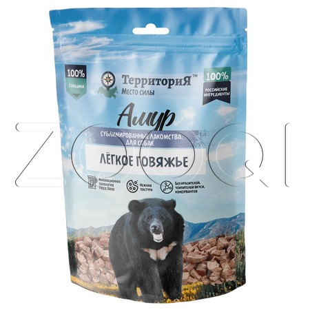 ТерриториЯ Амур Сублимированное лакомство «Легкое говяжье» для собак, 30 г