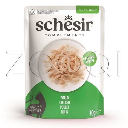 Пауч Schesir Cat Complements для кошек (курица в желе), 70 г