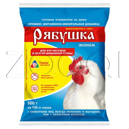 Премикс Рябушка Эконом для сельскохозяйственной птицы (0,5%), 500 г