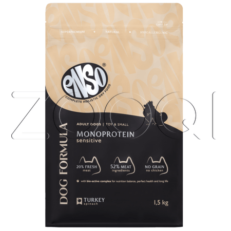 Корм ENSO Dog Formula Monoprotein для собак (индейка, шпинат)