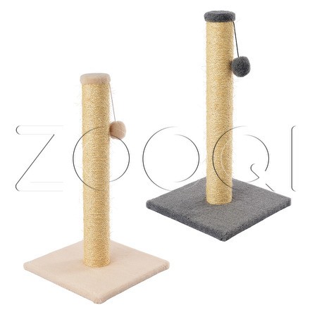 Q-zoo Когтеточка-столбик L с шариком для кошек, сизаль, 75 см