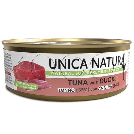 Консерва Unica Natura для кошек (тунец, утка), 70 г