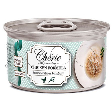 Pettric Cherie Chicken Formula Куриное филе с бурым рисом в пикантной подливе, 80 г