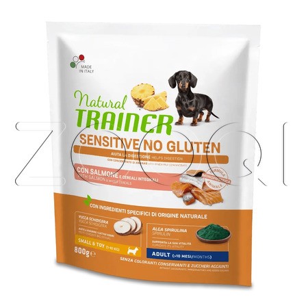 Trainer Natural Sensitive No Gluten Small & Toy Adult для взрослых собак мелких пород (лосось)