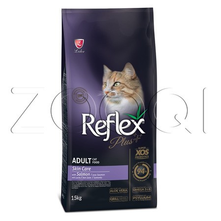 Reflex Plus Adult Skin Care для ухода за кожей и шерстью у взрослых кошек (лосось)