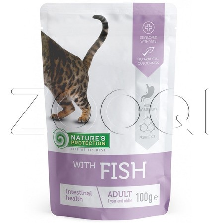Nature's Protection Intestinal Health для взрослых кошек с чувствительным пищеварением (рыба), 100 г