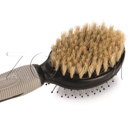 Beeztees Расческа двусторонняя «Combi Brush» для собак, черная/серая