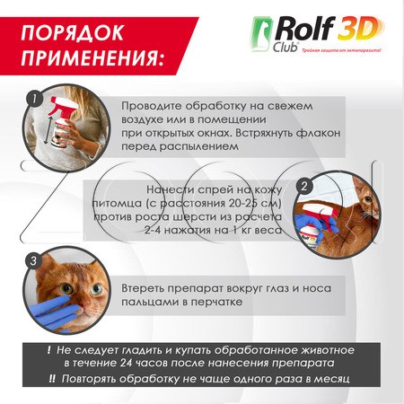 РольфКлуб 3D Спрей для кошек, 200 мл