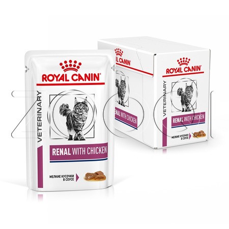 Royal Canin Renal (мелкие кусочки в соусе с курицей), 85 г
