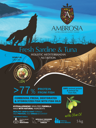 Корм Ambrosia Mediterranean Diet Fresh Sardine & Tuna для собак (сардина, тунец)