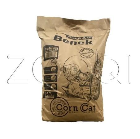 Super Benek Corn Cat Natural Кукурузный наполнитель для кошачьего туалета (без запаха)