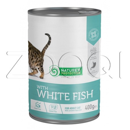 Nature's Protection Cat Sensitive White Fish для взрослых кошек (белая рыба)