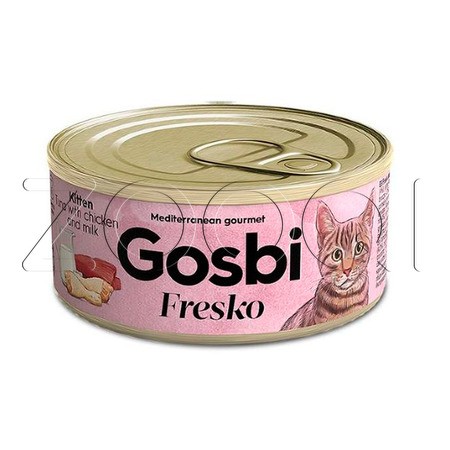 Gosbi Fresko Kitten для котят (тунец, курица, молоко)