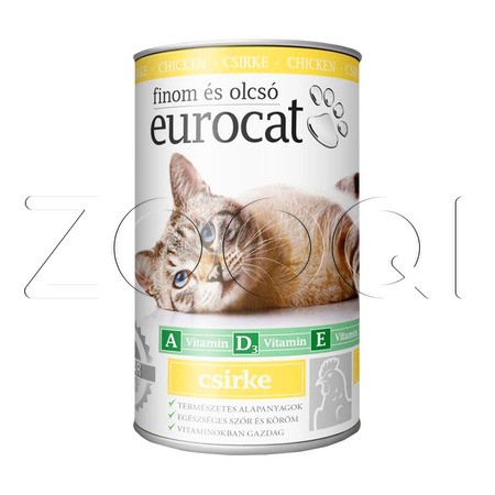 Eurocat консервы для кошек с курицей, 415 г