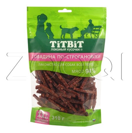 TiTBiT Говядина по-строгановски для собак всех пород (XXL выгодная упаковка), 310 г