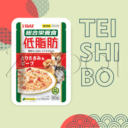 Пауч INABA Teishibo для собак (куриное филе и говядина в желе), 80 г