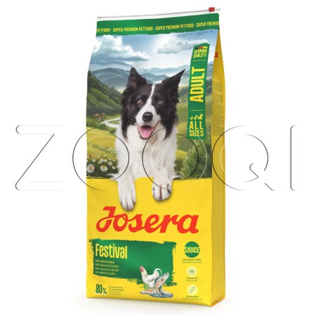 Корм Josera Festival Adult (All Sizes 26/16) для собак (птица, рис, лосось, мидии)
