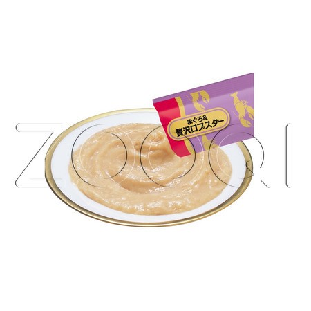 INABA CIAO Churu Пюре-лакомство для кошек (тунец Магуро, лобстер), 14 г x 4 шт