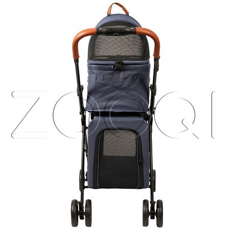 Mr.Kranch Коляска прогулочная двойная для собак и кошек, голубая