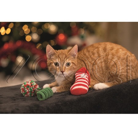 Beeztees Игрушка «Рождественская забава» для кошек, 3 шт