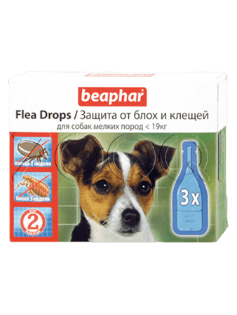 Капли Flea Drops Small Dogs от блох и клещей, 3 шт