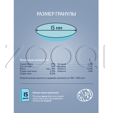 Корм ENSO Dog Formula Monoprotein для собак (белая рыба, брокколи)