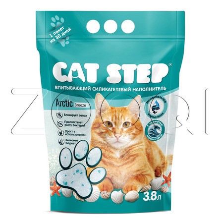 Cat Step Arctic Breeze Cиликагелевый наполнитель для кошачьих туалетов (морская свежесть)