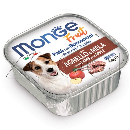 Monge Dog Fruit Lamb & Apple для взрослых собак всех пород (ягненок, яблоко), 100 г