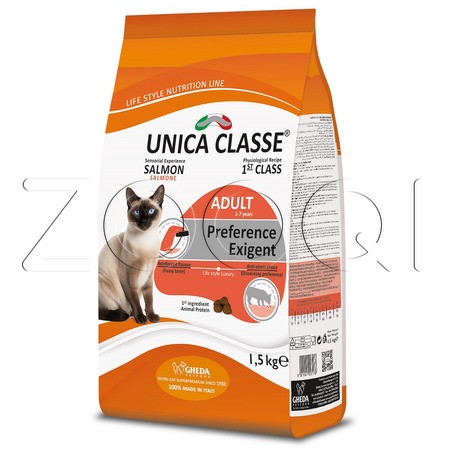 Корм Unica Classe Preference Exigent для кошек (лосось)