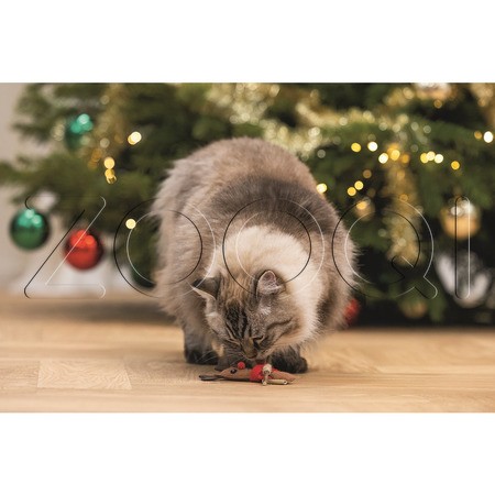 Beeztees Игрушка «Рождественский олень» с мататаби для кошек, 10 см