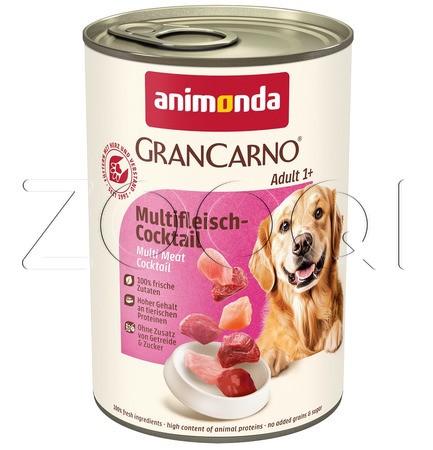Консерва GranCarno Adult для собак (мультимясной коктейль), 400 г
