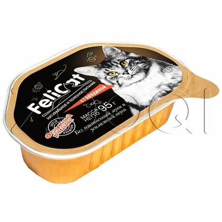 FeliCat Корм консервированный мясосодержащий для кошек (говядина), 95 г
