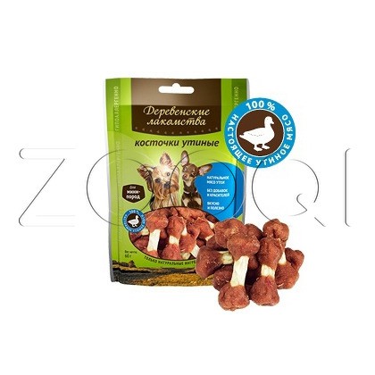 Деревенские лакомства Косточки утиные для мини-пород, 55 г