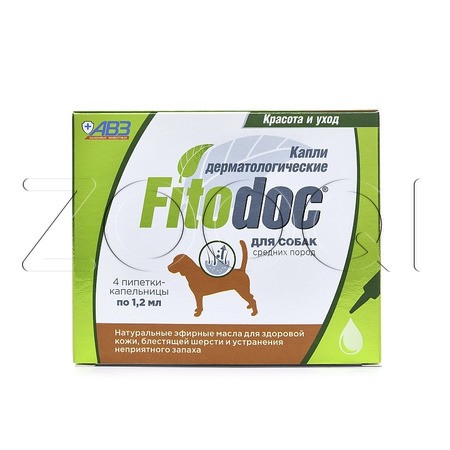 FITODOC Капли дерматологические для кошек и собак, 4 пипетки