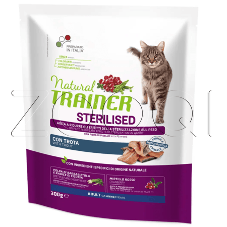 Корм Trainer Natural Adult Sterilised для кошек и котов (форель)