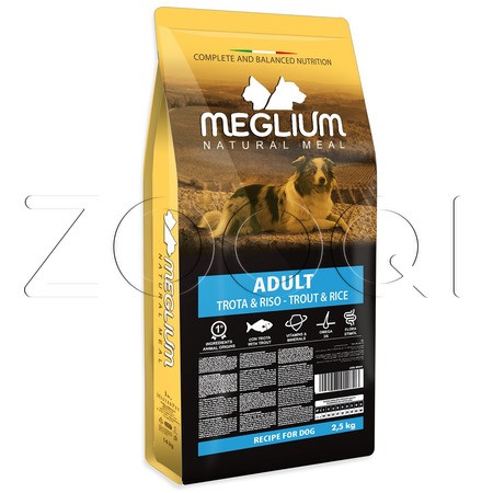 Корм Meglium Dog Sensible Trout & Rice для собак (форель, рис)