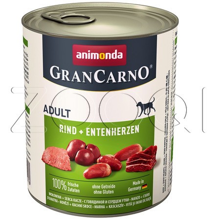 GranCarno Adult (говядина, сердце утки), 400 г