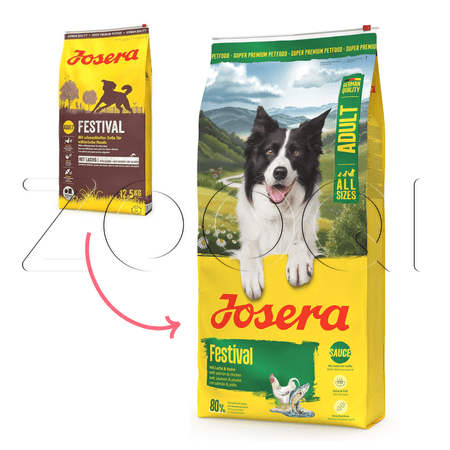 Корм Josera Festival Adult (All Sizes 26/16) для собак (птица, рис, лосось, мидии)