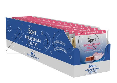 Паштет Брит Премиум для кошек (кролик), 100 г