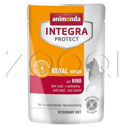 Пауч Animonda Integra Protect Renal для кошек (говядина), 85 г