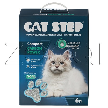 Cat Step Compact Carbon Power Комкующийся минеральный наполнитель