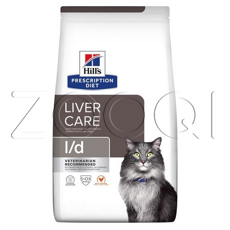 Hill's Prescription Diet l/d Liver Care для кошек (курица), 1.5 кг