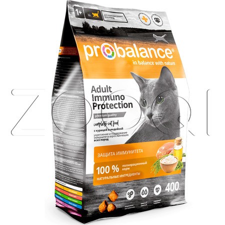 Probalance Immuno Protection для взрослых кошек (курица, индейка)