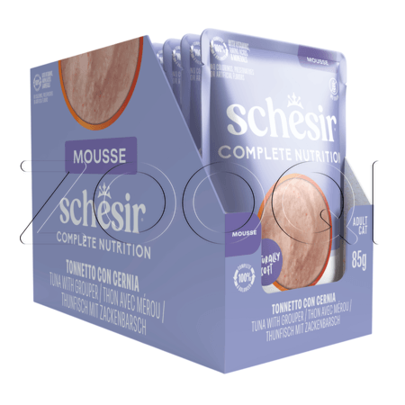 Мусс Schesir Cat Complete Nutrition для кошек (тунец, групер), 85 г