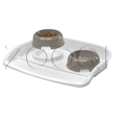 Пластиковый поднос с мисками для кошек и собак Ferplast Maxi Lindo 0.5 л