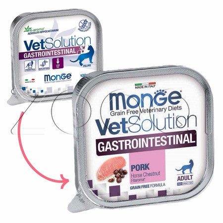 Паштет Monge VetSolution Cat Gastrointestinal для кошек (курица, свинина), 100 г