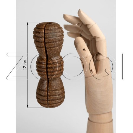 INDIGO Игрушка «Трубка» с древесным волокном для собак, 12x5 см