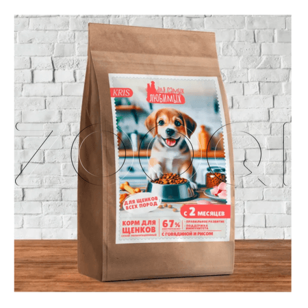 Корм ДЛЯ САМЫХ ЛЮБИМЫХ Стандарт для щенков (говядина, рис)