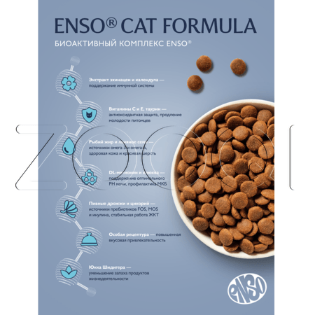 Корм ENSO Cat Formula Sterilized для кошек (белая рыба, клюква)